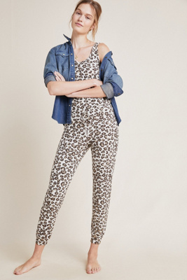 monrow leopard jumpsuit