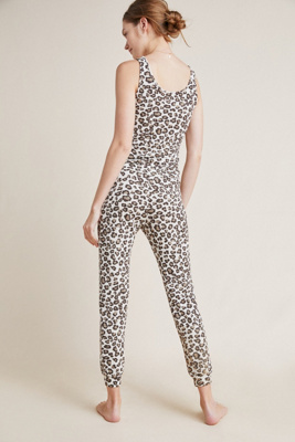 monrow leopard jumpsuit