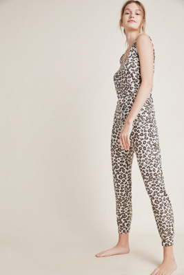 monrow leopard jumpsuit