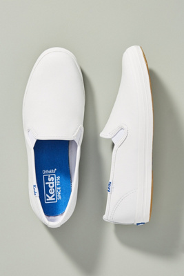 keds champion leather slip on