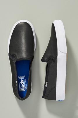 keds double decker leather slip on