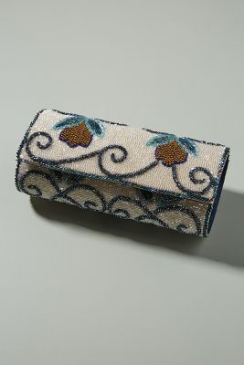anthropologie beaded clutch