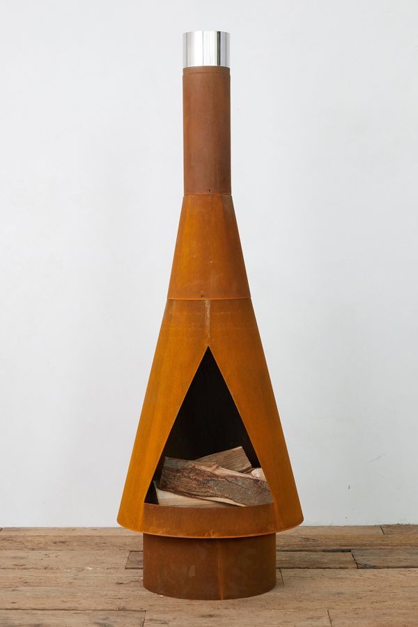 Slide View: 6: Angled Obelisk Chiminea