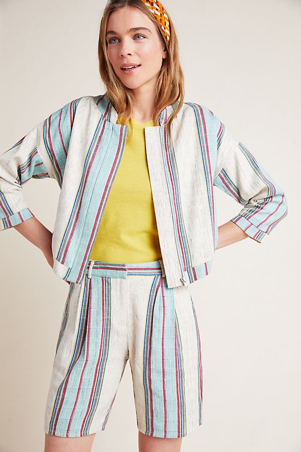 Slide View: 1: Viola Striped Shorts