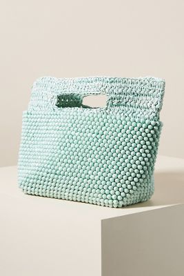 anthropologie beaded clutch