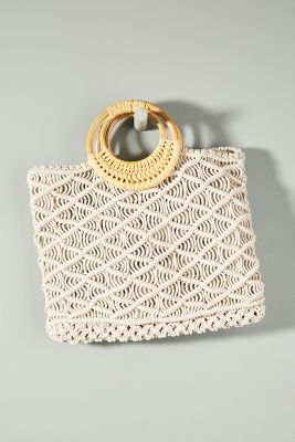 anthropologie woven bag