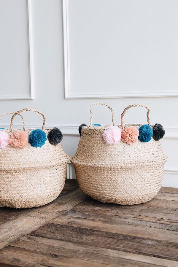 Slide View: 4: Roan Iris Rudy Pom Pom Belly Basket