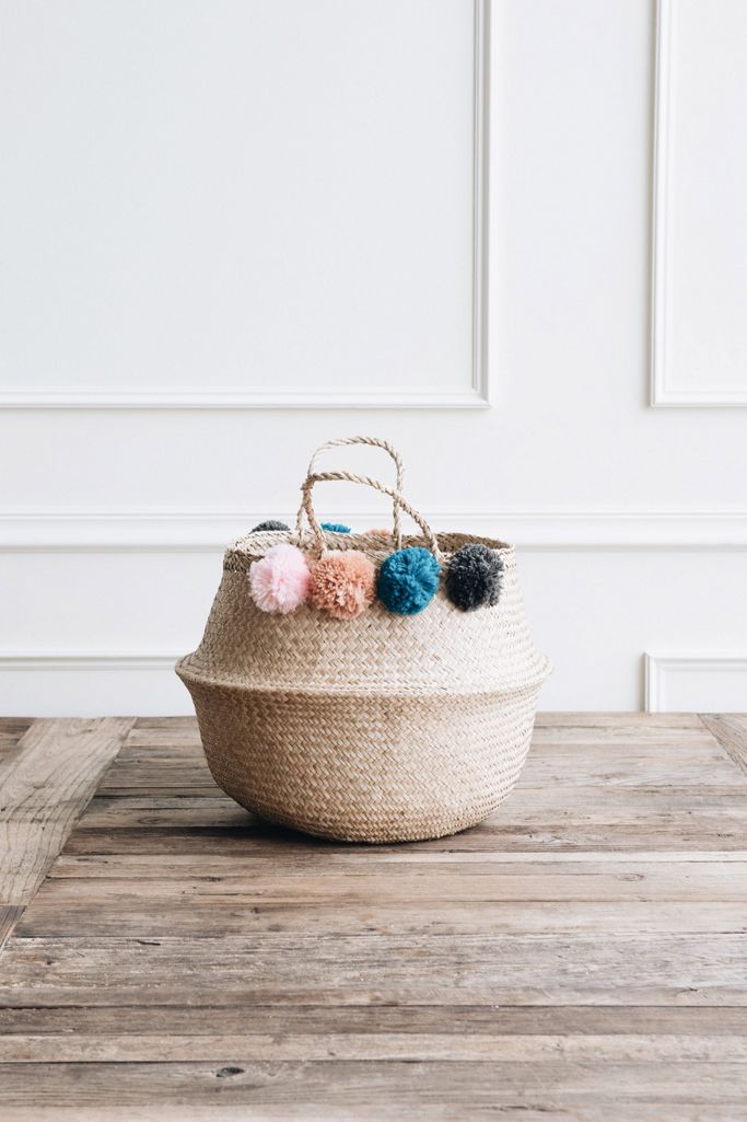 Connected Goods Rudy Pom Pom Belly Basket Anthropologie