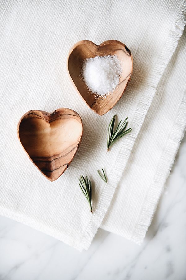 Slide View: 3: Connected Goods Mini Wood Heart Dish Set