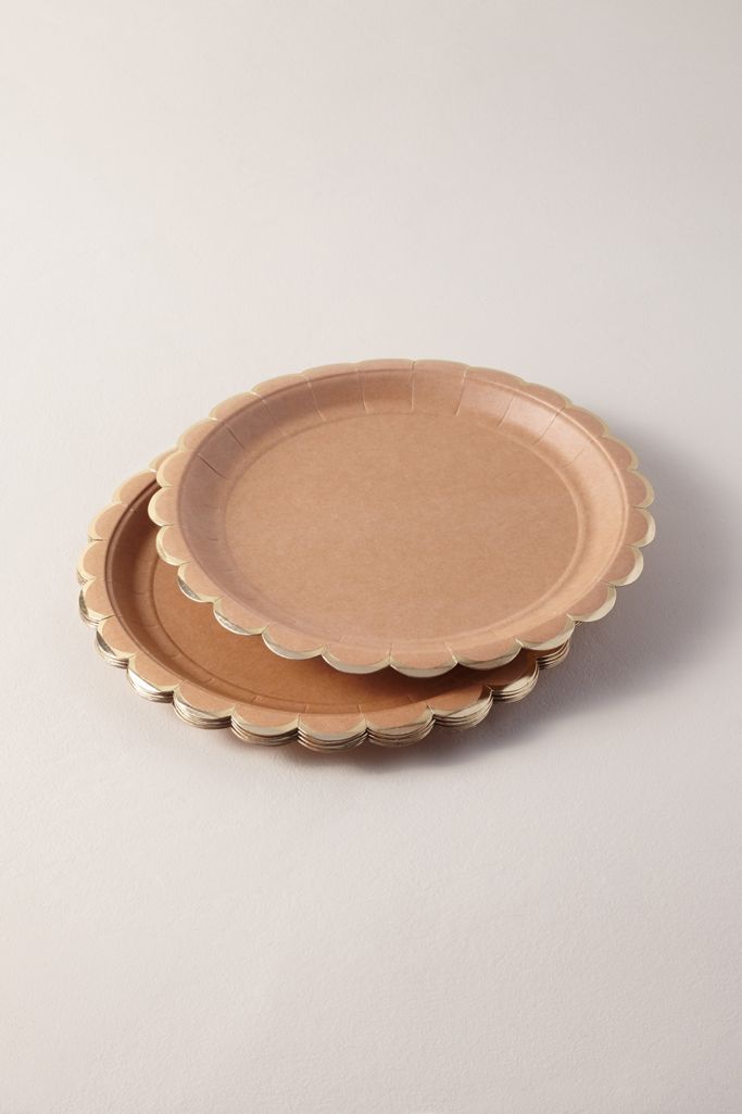 Natural Scalloped Paper Plates Anthropologie