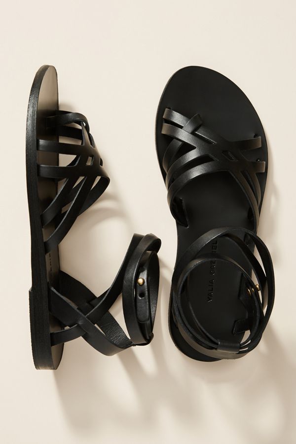 Valia Gabriel Milena CrissCross Sandals Anthropologie