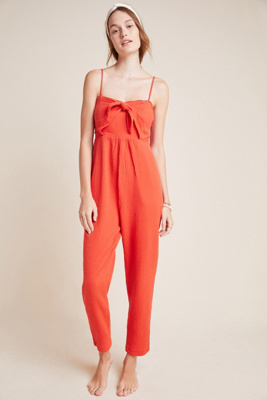 red jumpsuit anthropologie