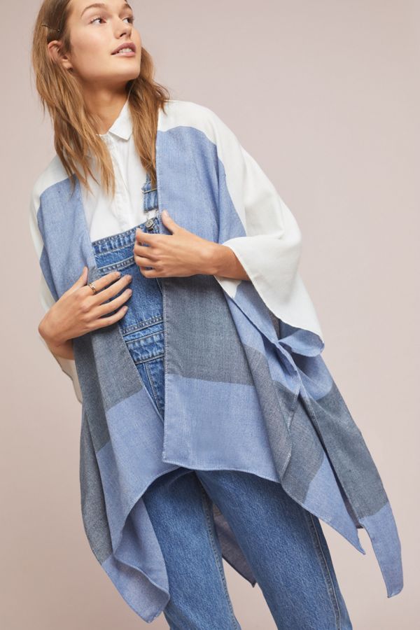 Slide View: 1: Faded Stripe Kimono