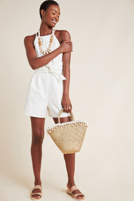 anthropologie white romper