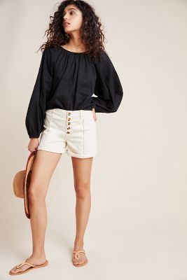 anthropologie jean shorts