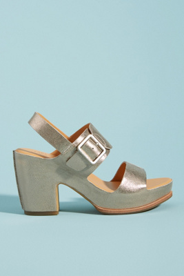 korks teal platform sandal