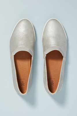 frye metallic sneakers