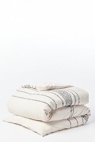 Slide View: 2: Coyuchi Rippled Stripe Organic Duvet Cover