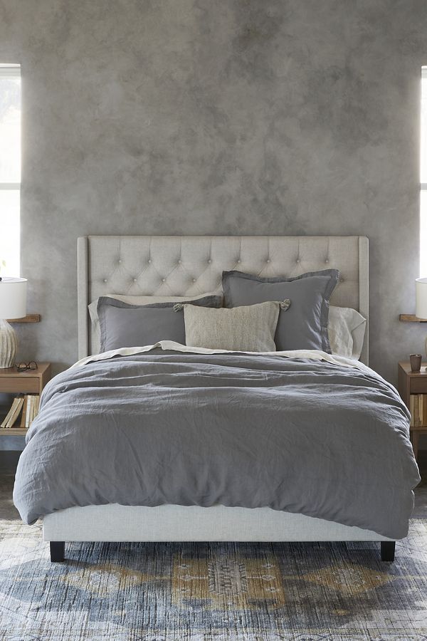 Slide View: 2: Coyuchi Organic Linen Chambray Duvet Cover