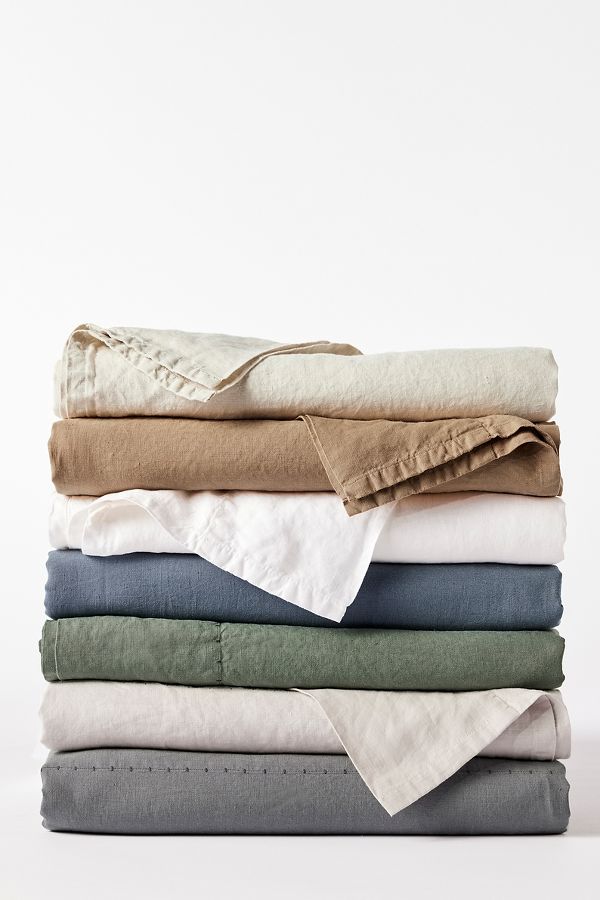 Slide View: 3: Coyuchi Organic Linen Chambray Duvet Cover