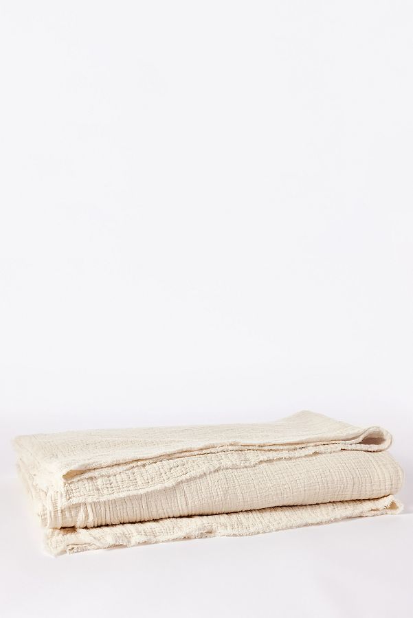 Slide View: 2: Coyuchi Topanga Organic Matelasse Blanket