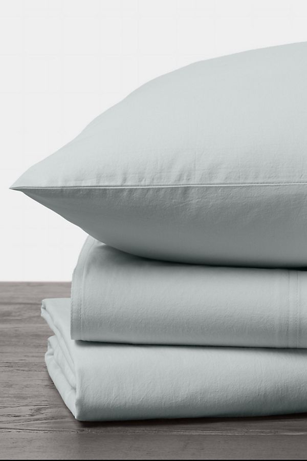 Slide View: 1: Coyuchi Organic Crinkled Percale Sheet Set