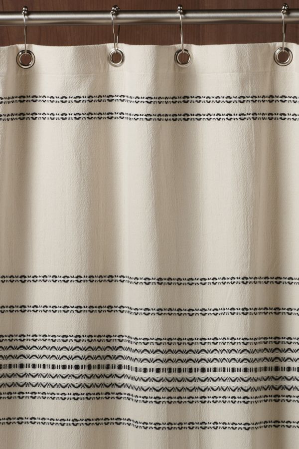 Coyuchi Rippled Stripe Organic Shower Curtain Anthropologie