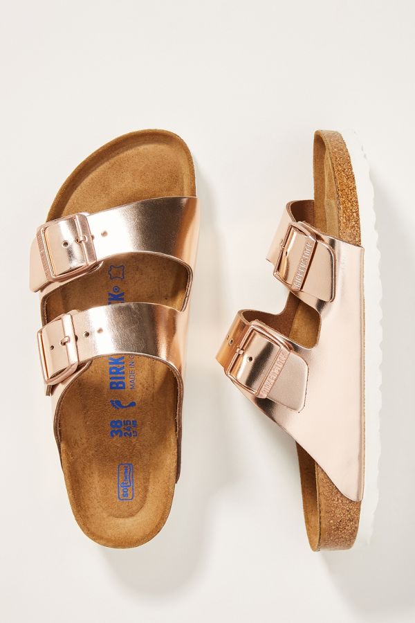 Birkenstock Metallic Arizona Sandals | Anthropologie