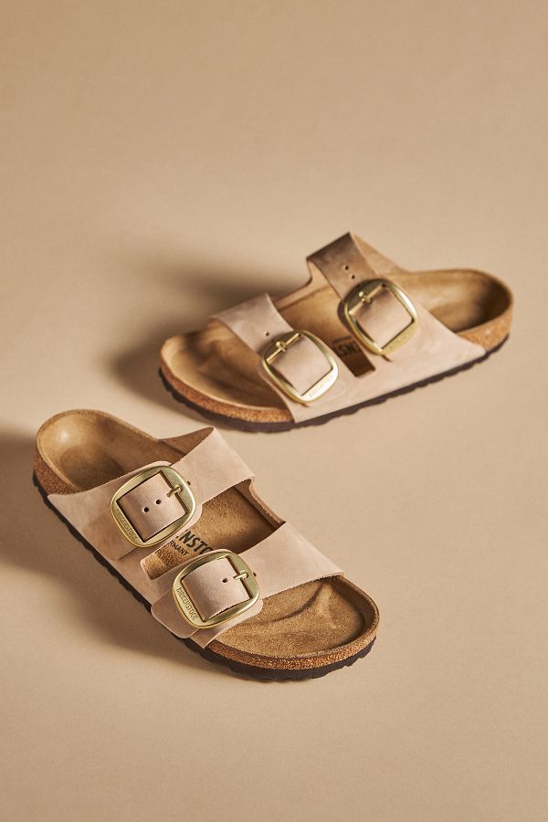 Slide View: 1: Birkenstock Arizona Big Buckle Nubuck Sandals