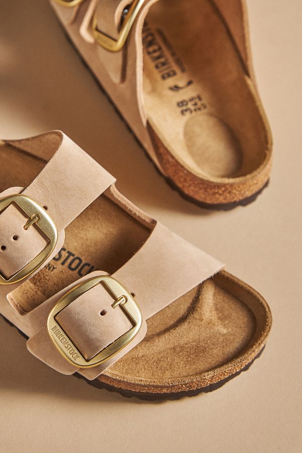 Slide View: 3: Birkenstock Arizona Big Buckle Nubuck Sandals