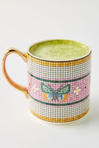 Slide View: 1: The Bistro Tile Stoneware Mug: Garden Edition