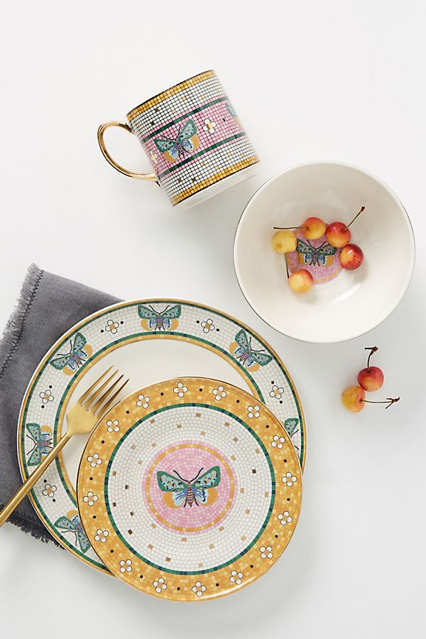 Slide View: 1: Garden Tile Dinner Plate