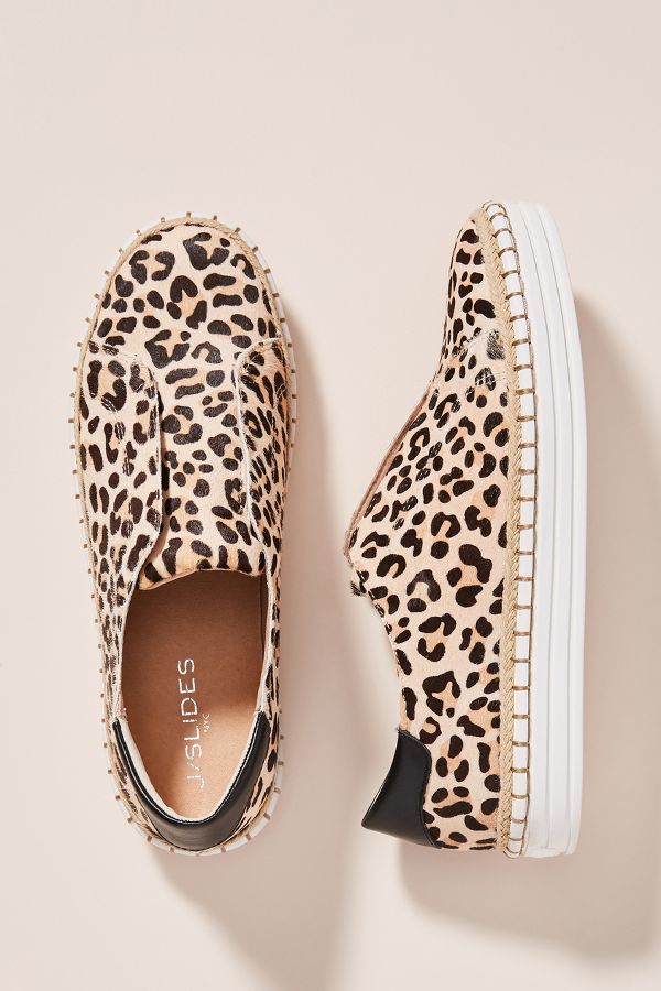 J Slides Leopard Printed Slip On Sneakers Anthropologie