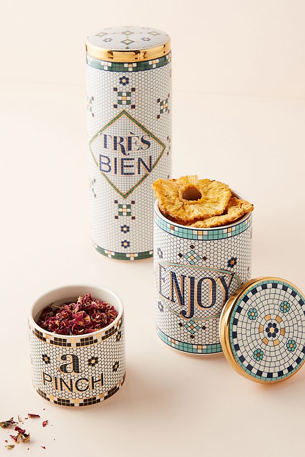 Slide View: 4: Enjoy Tile Bistro Canister