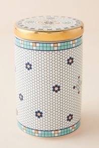 Slide View: 2: The Bistro Tile Stoneware Canister: Garden Edition