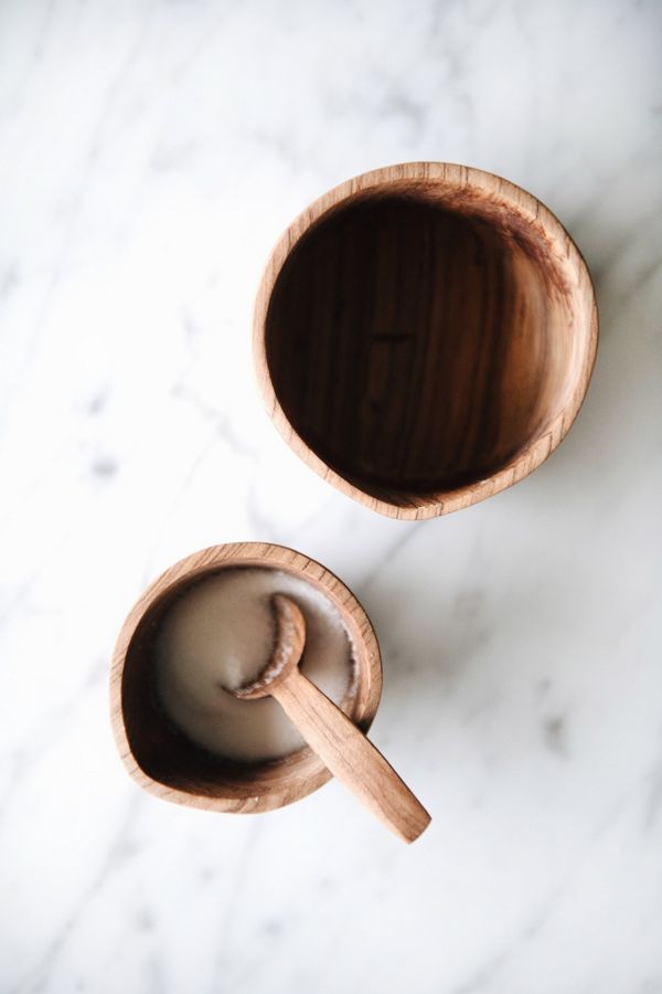 Slide View: 2: Roan Iris Wild Olive Wood Cream & Sugar Set