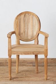 Slide View: 2: Palladio Oval Back Reclaimed Teak Armchair