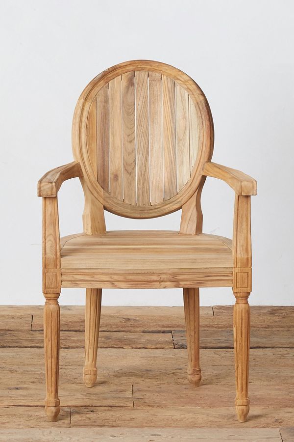 Slide View: 2: Palladio Oval Back Reclaimed Teak Armchair