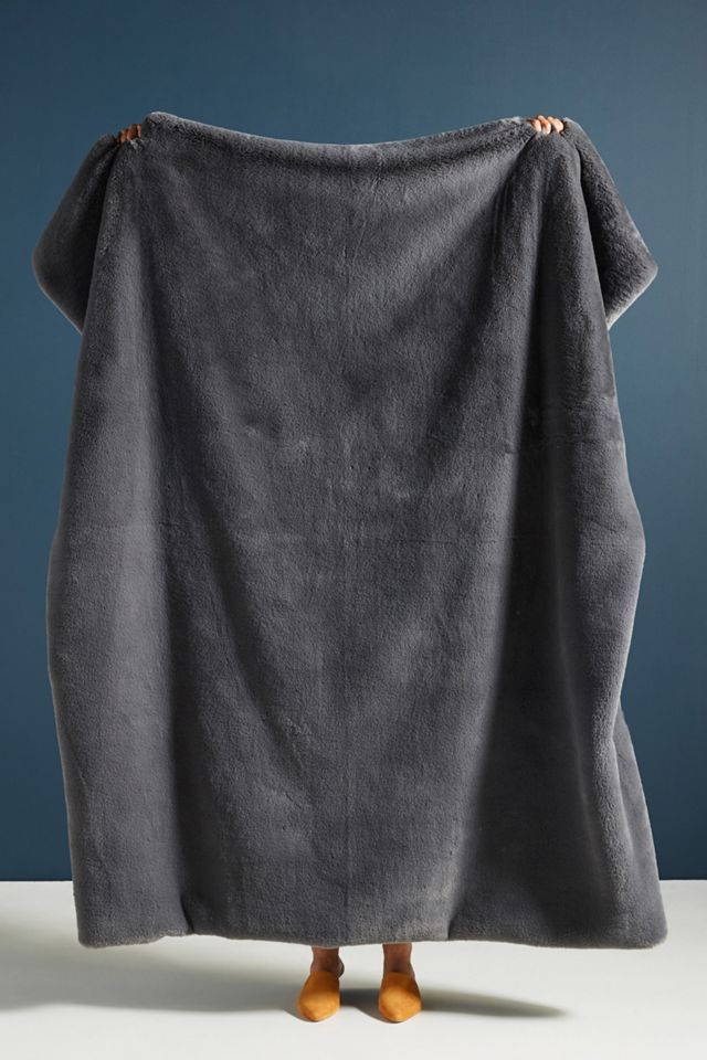 Sophie Faux Fur Throw Blanket Anthropologie UK