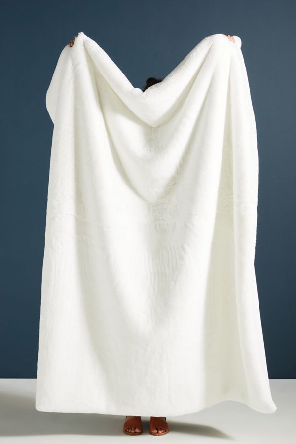 Fireside Faux Fur Throw Blanket Anthropologie