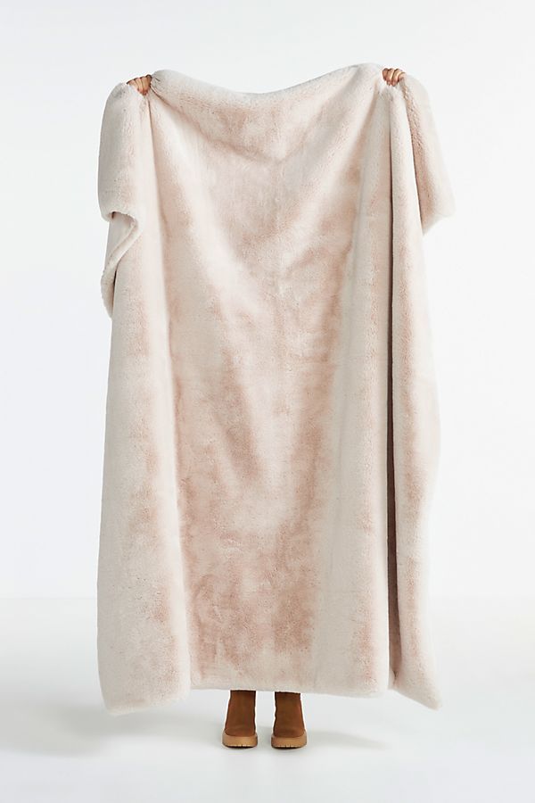 Sophie Faux Fur Throw Blanket Anthropologie