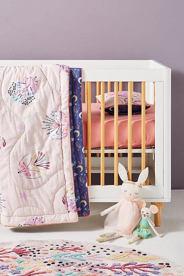 Slide View: 1: Paper & Cloth Hedgehog Toddler Quilt