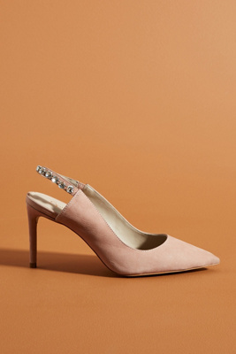 embellished slingback heels