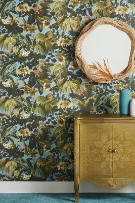 Floral Wallpaper Modern Floral Wallpaper Anthropologie