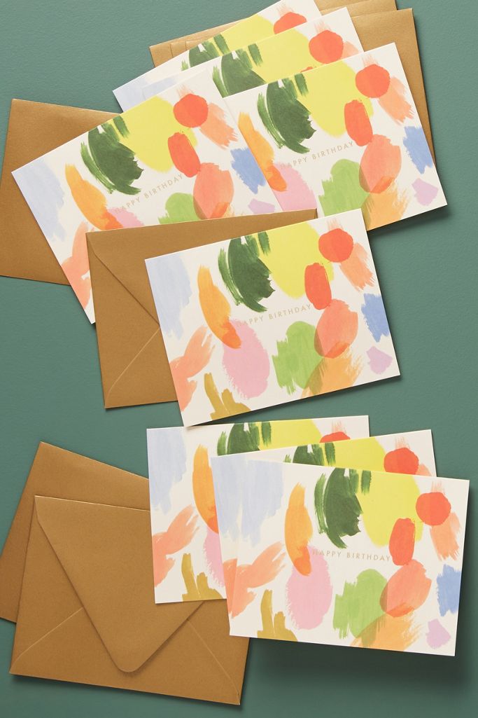 Rifle Paper Co. Palette Birthday Cards, Set of 8 Anthropologie