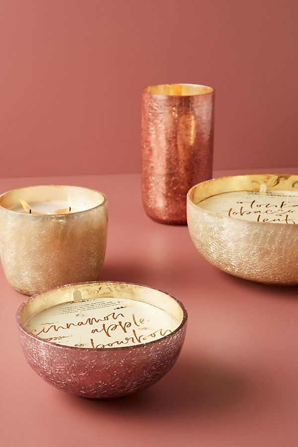 Slide View: 3: Craquelle Glass Candle