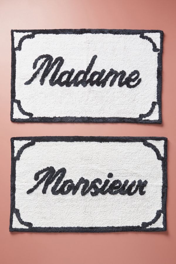 Monsieur Madame Bath Mats Set Of 2 Anthropologie