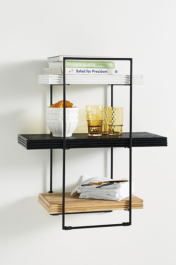 Slide View: 1: Nell Rattan Shelving Unit