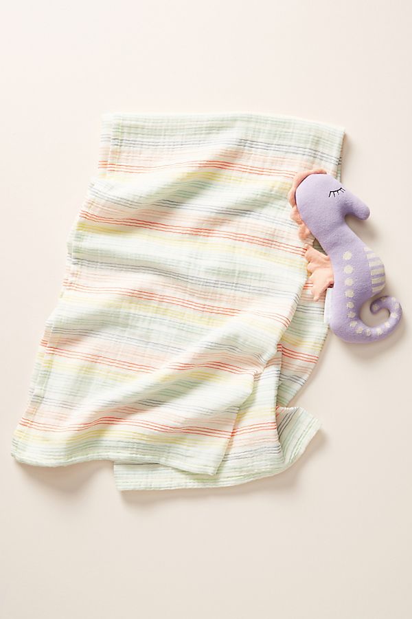 Slide View: 1: Meri Meri Sunshine Rainbow Swaddle Blanket