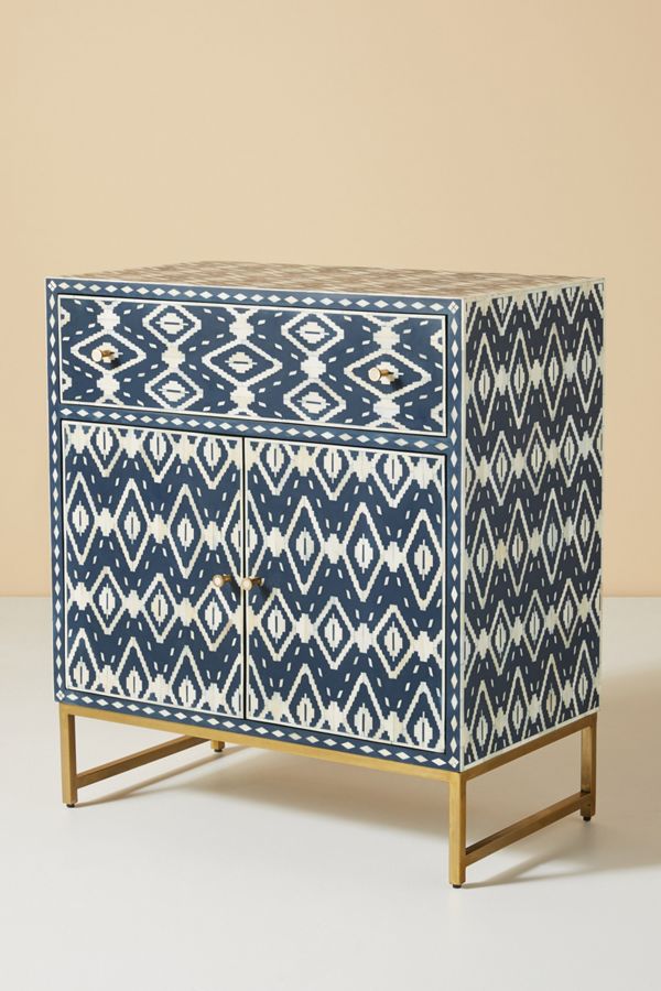 Ikat Inlay Entryway Cabinet Anthropologie